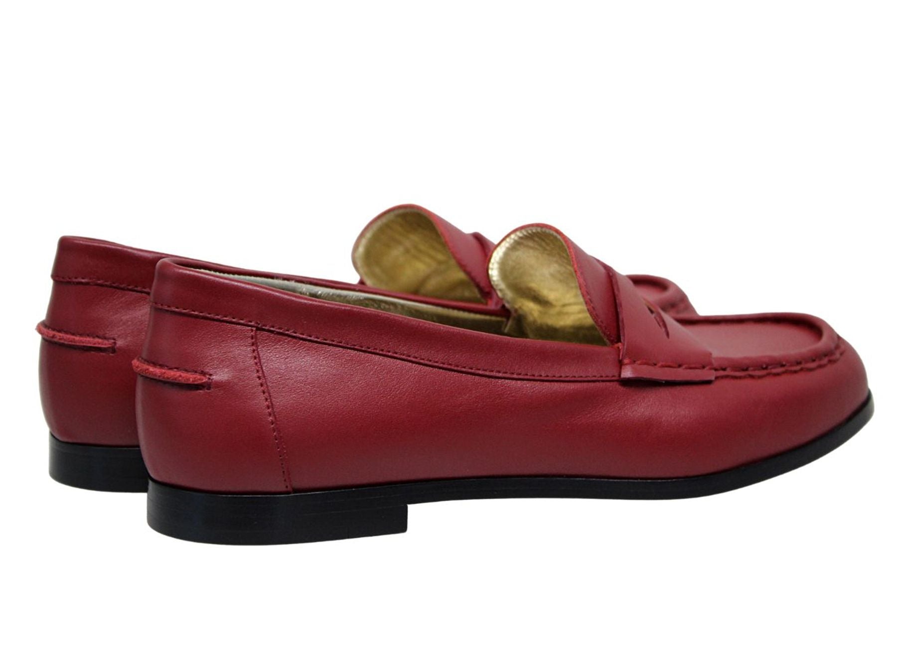 Red leather moccasin