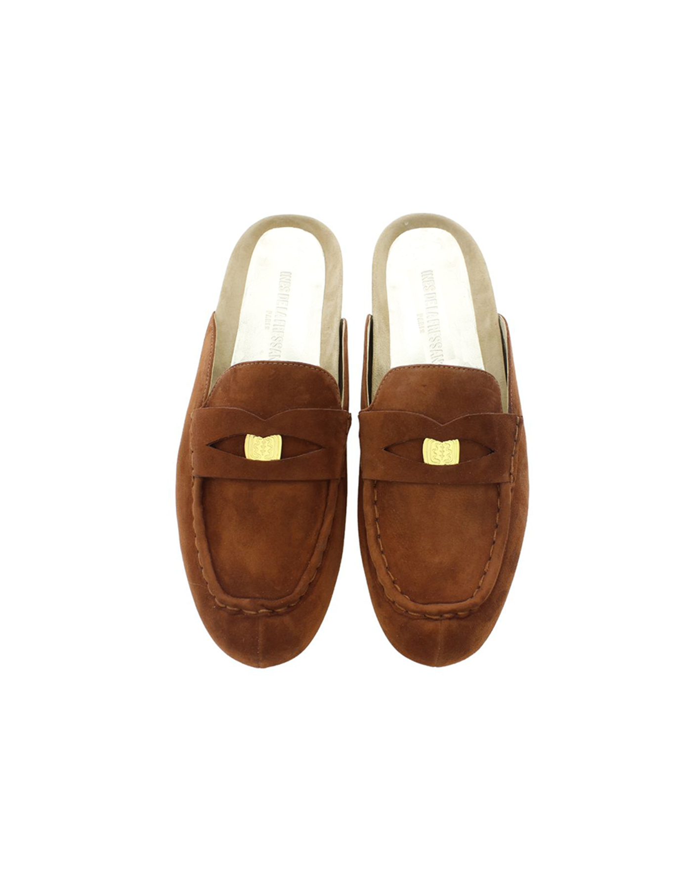 Mocasín mule Flavie piel coñac