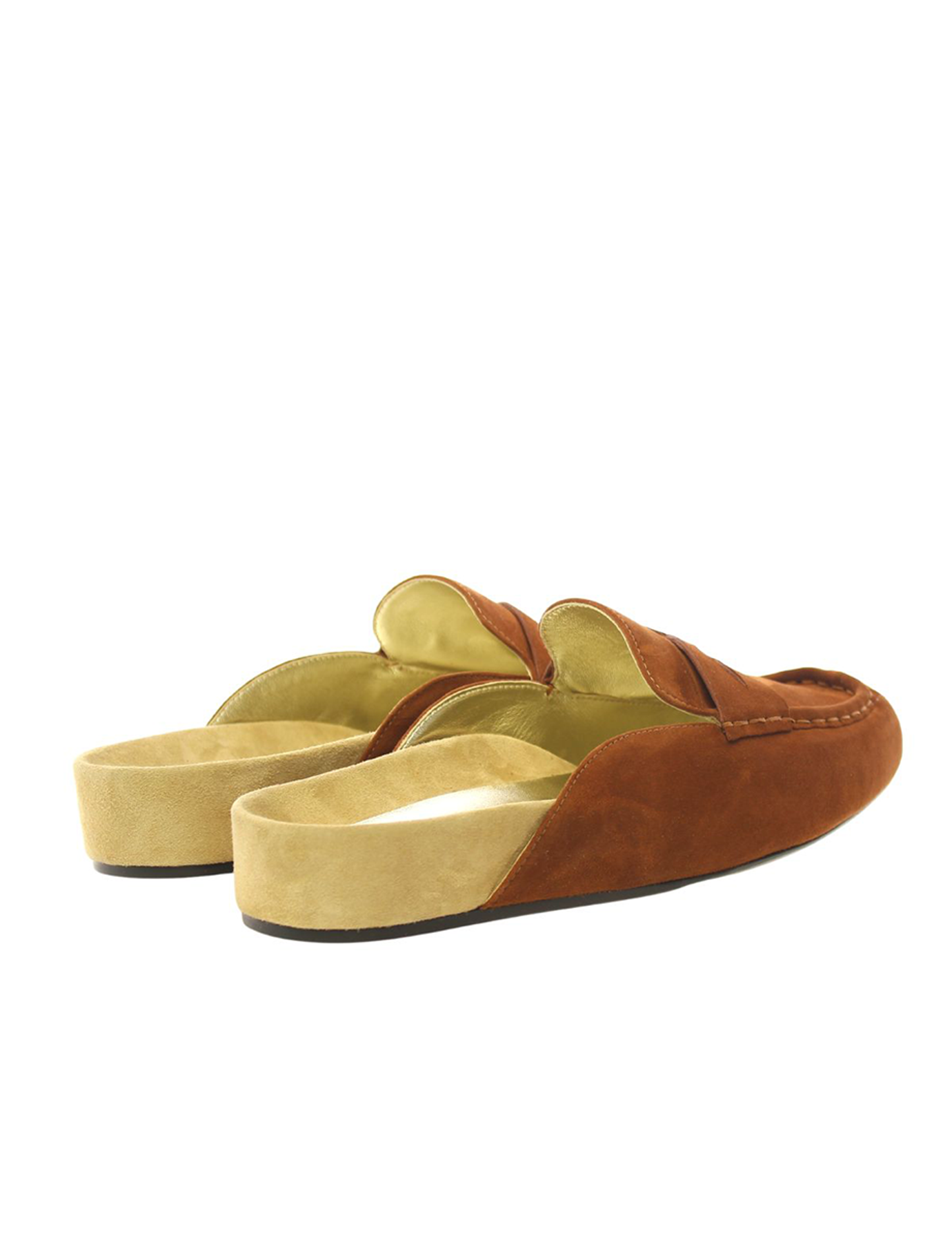 Mocasín mule Flavie piel coñac