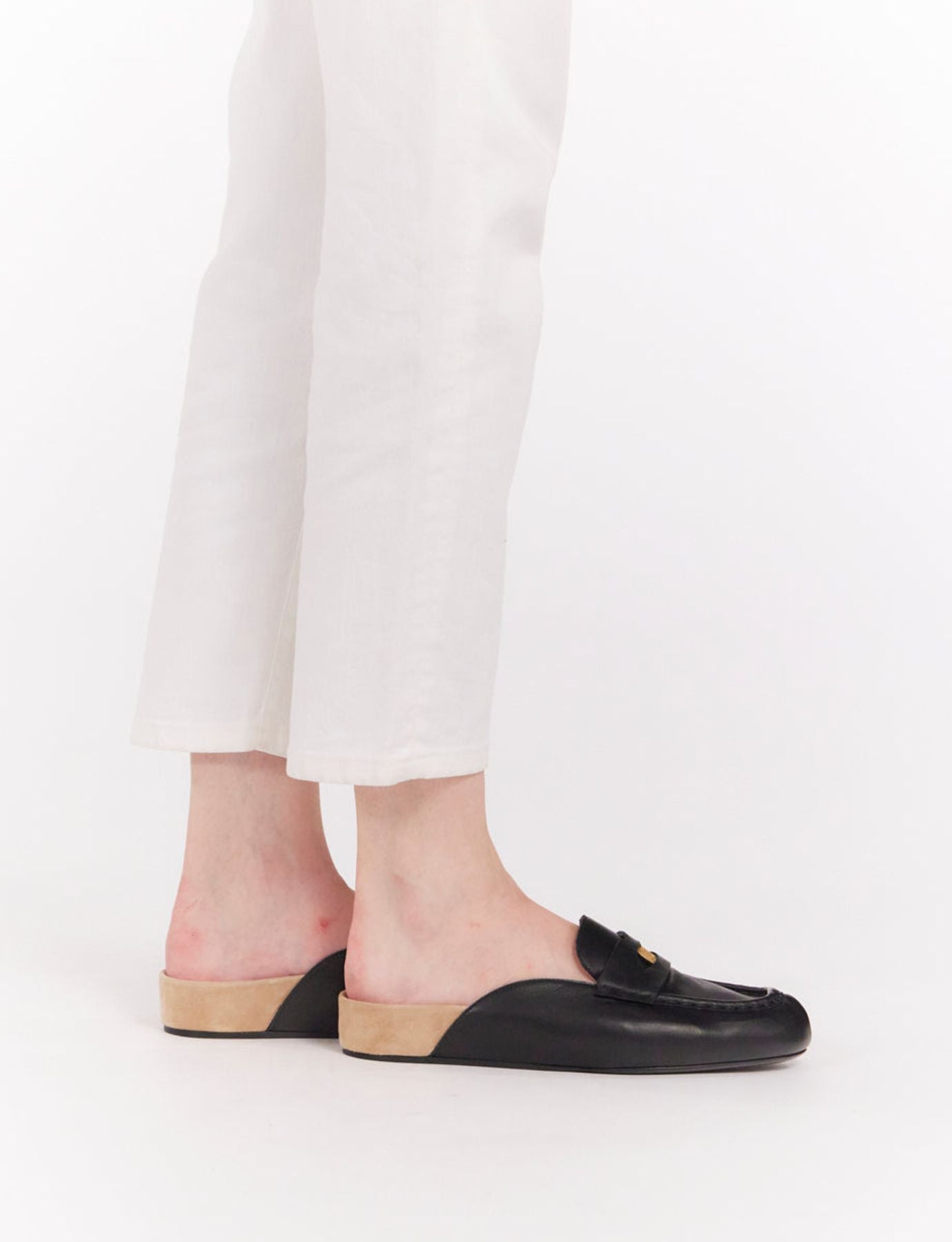 Mocasín de piel Flavie Negro