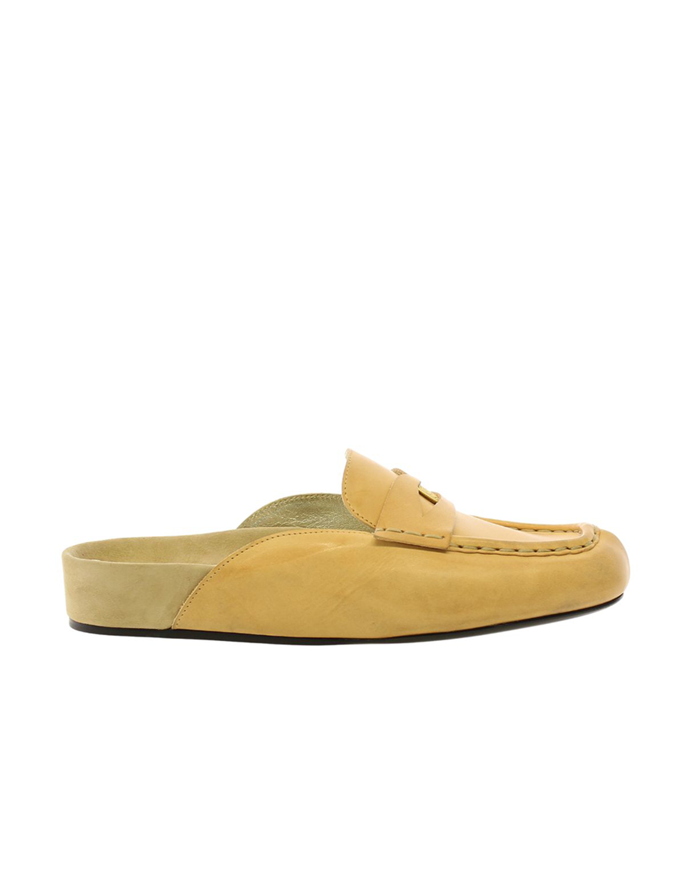 Flavie natural leather moccasin mule