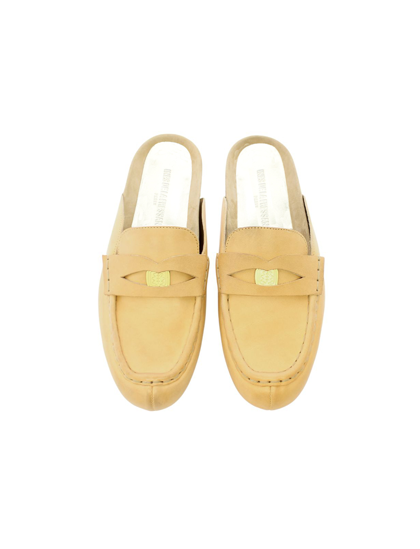 Flavie natural leather moccasin mule