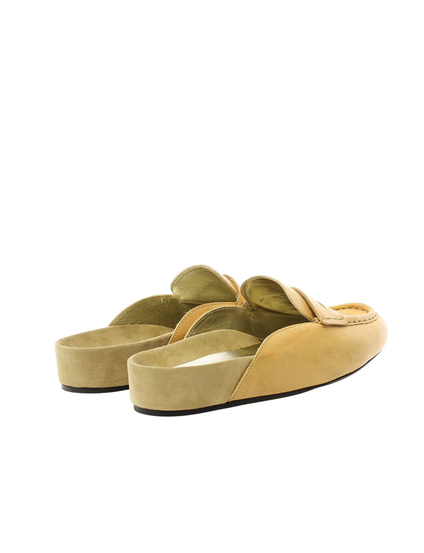 Flavie natural leather moccasin mule