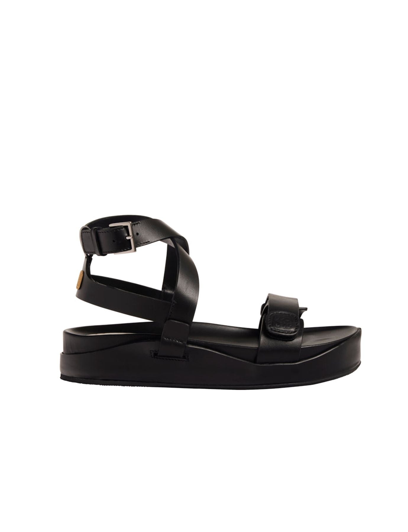 Black platform sandal