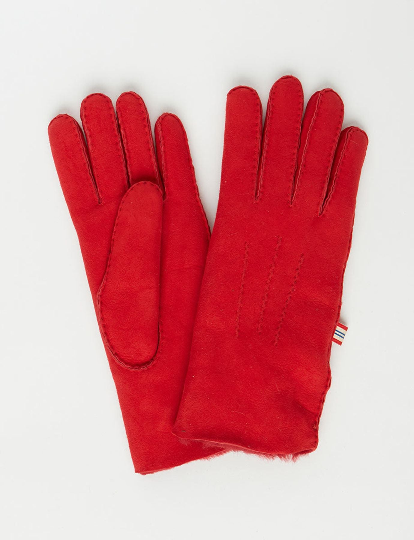 Guantes de cuero rojo Constanza