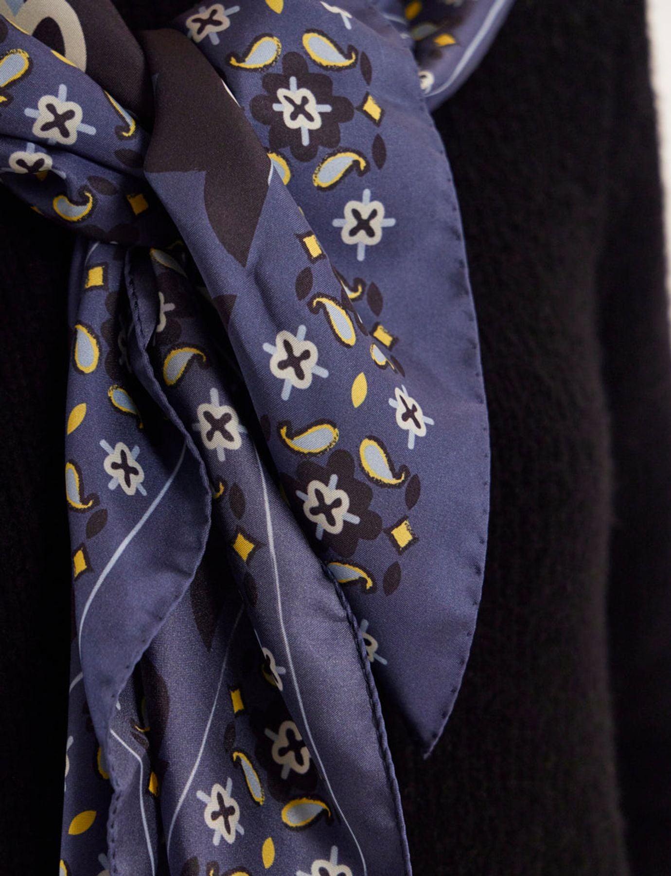 Pañuelo Lewis de seda estampada azul