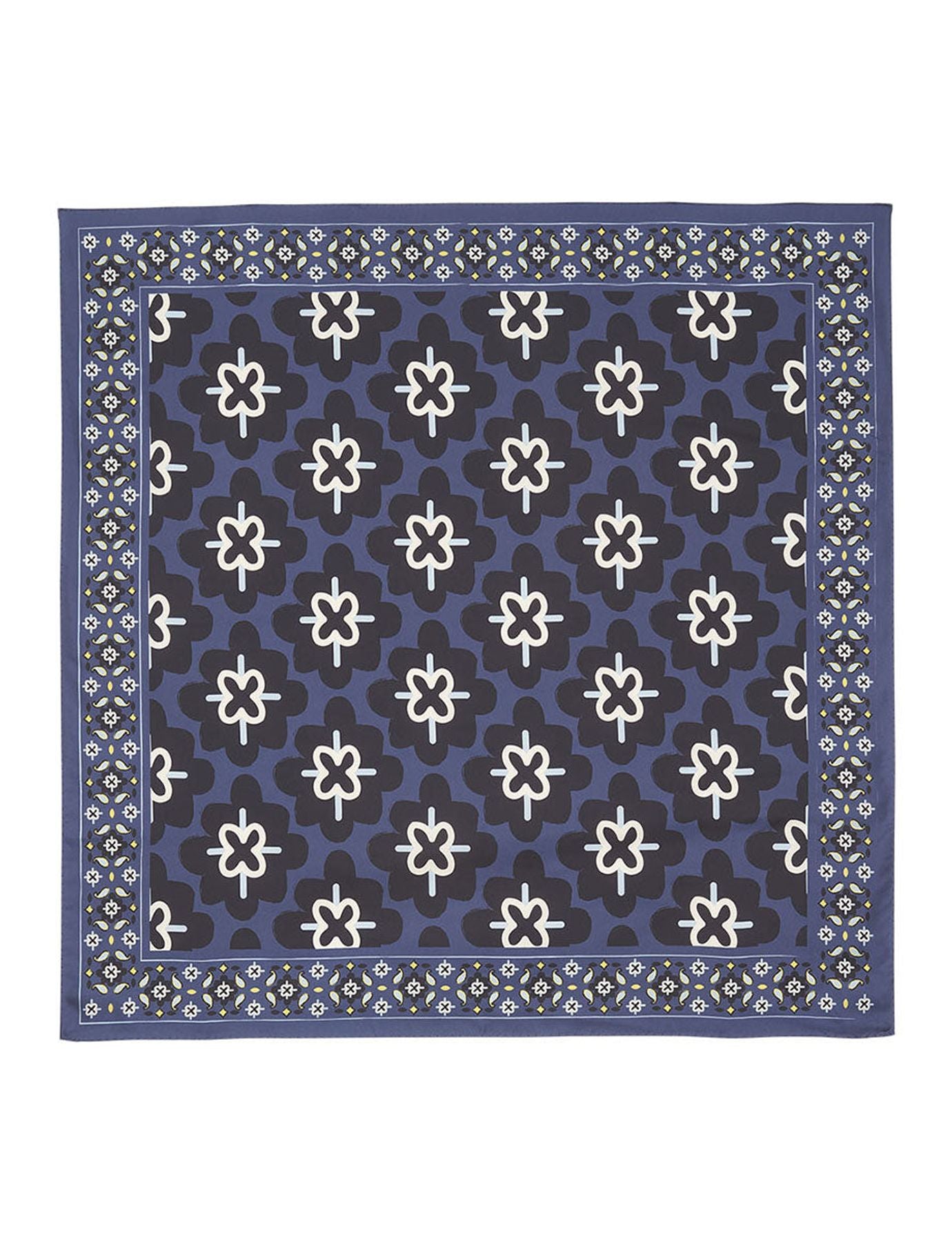 Pañuelo Lewis de seda estampada azul