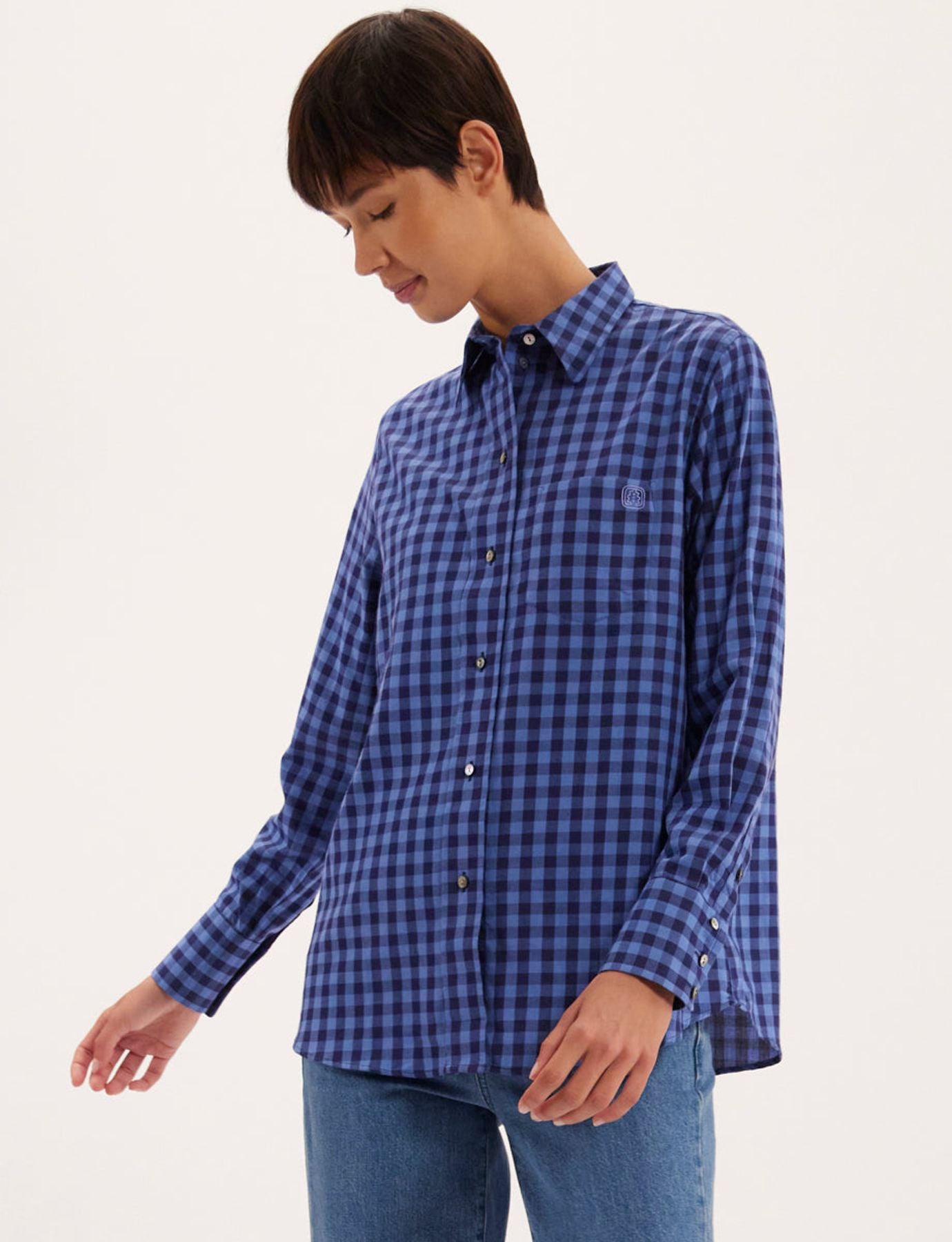 Camisa de cuadros azul Martin