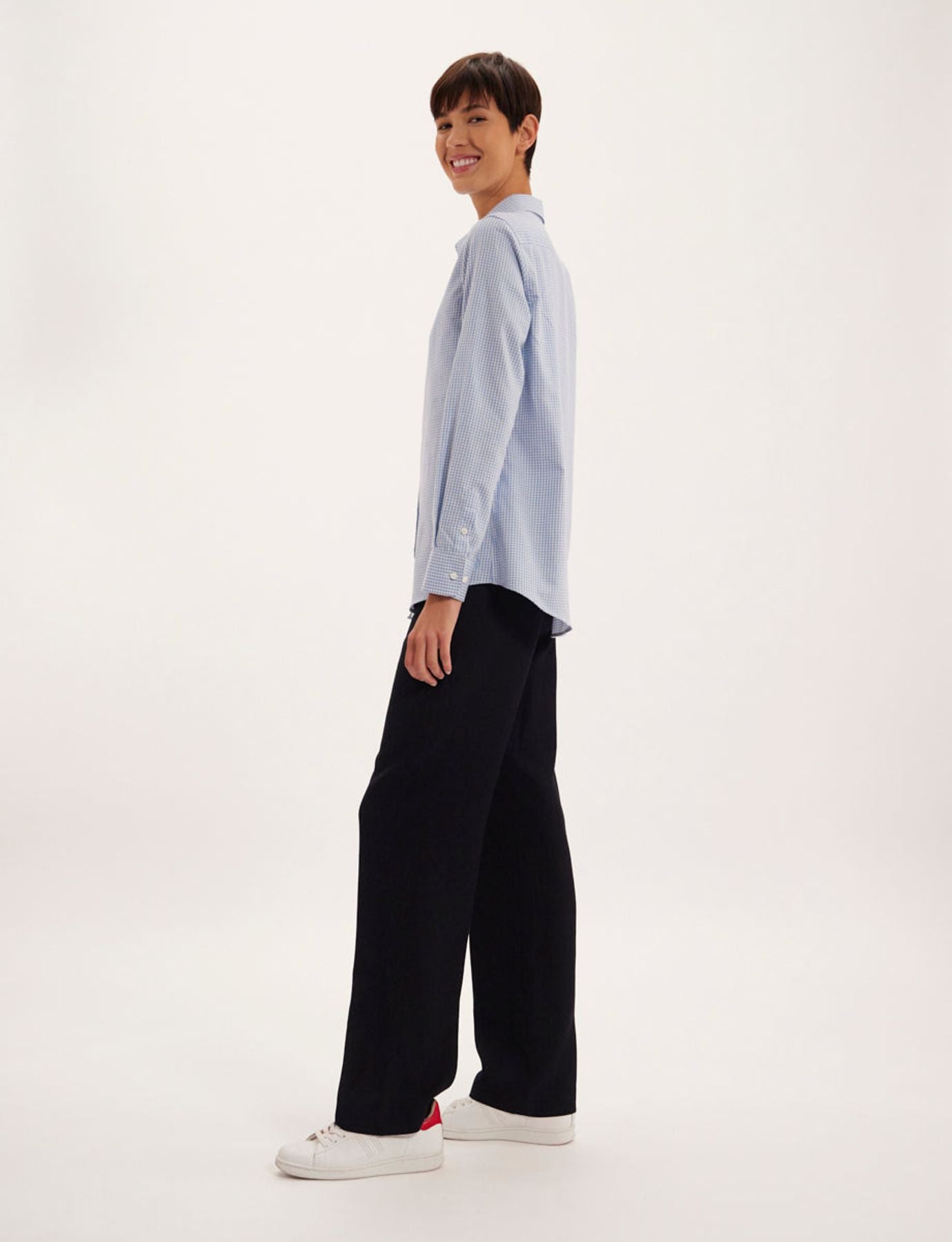 Camisa de cuadros guinga azul y blanca Martin