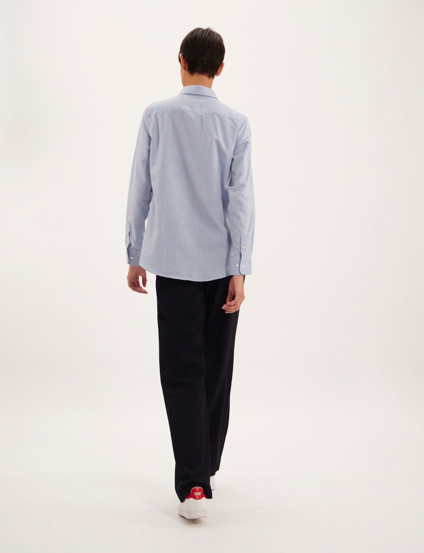 Camisa de cuadros guinga azul y blanca Martin