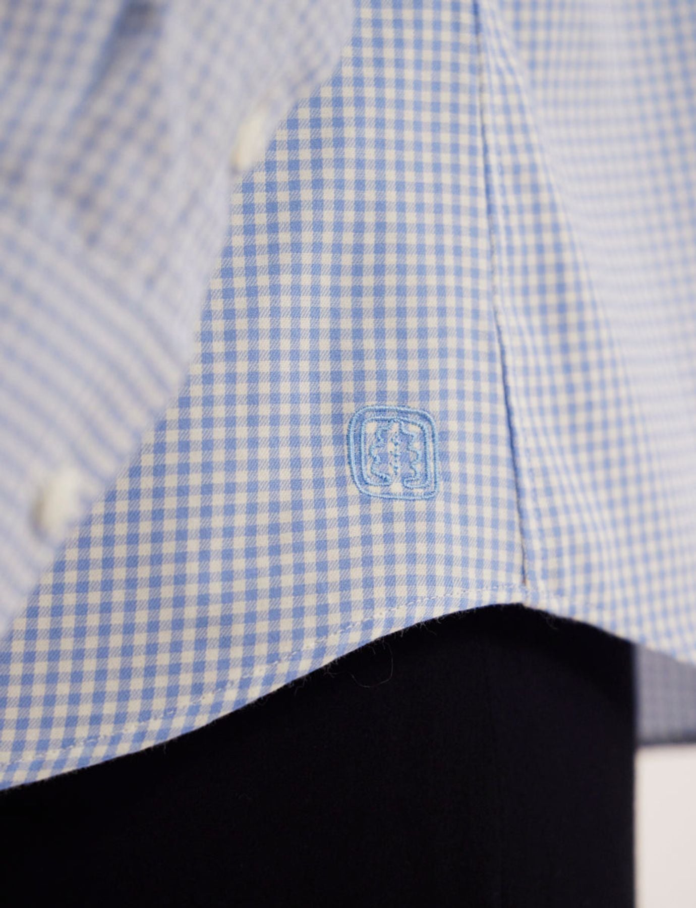 Camisa de cuadros guinga azul y blanca Martin