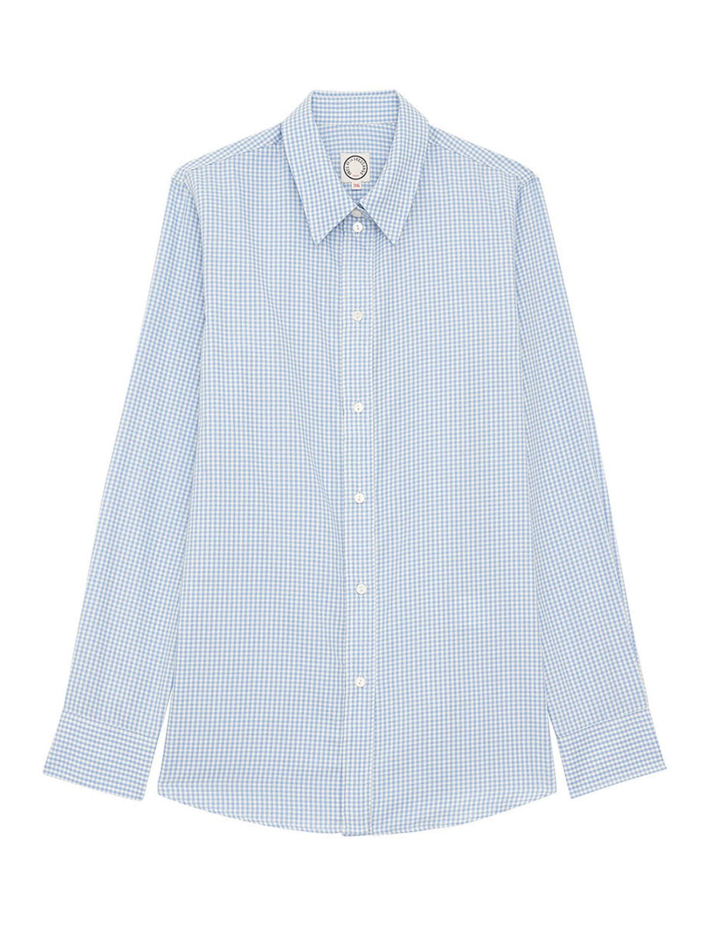 Camisa de cuadros guinga azul y blanca Martin