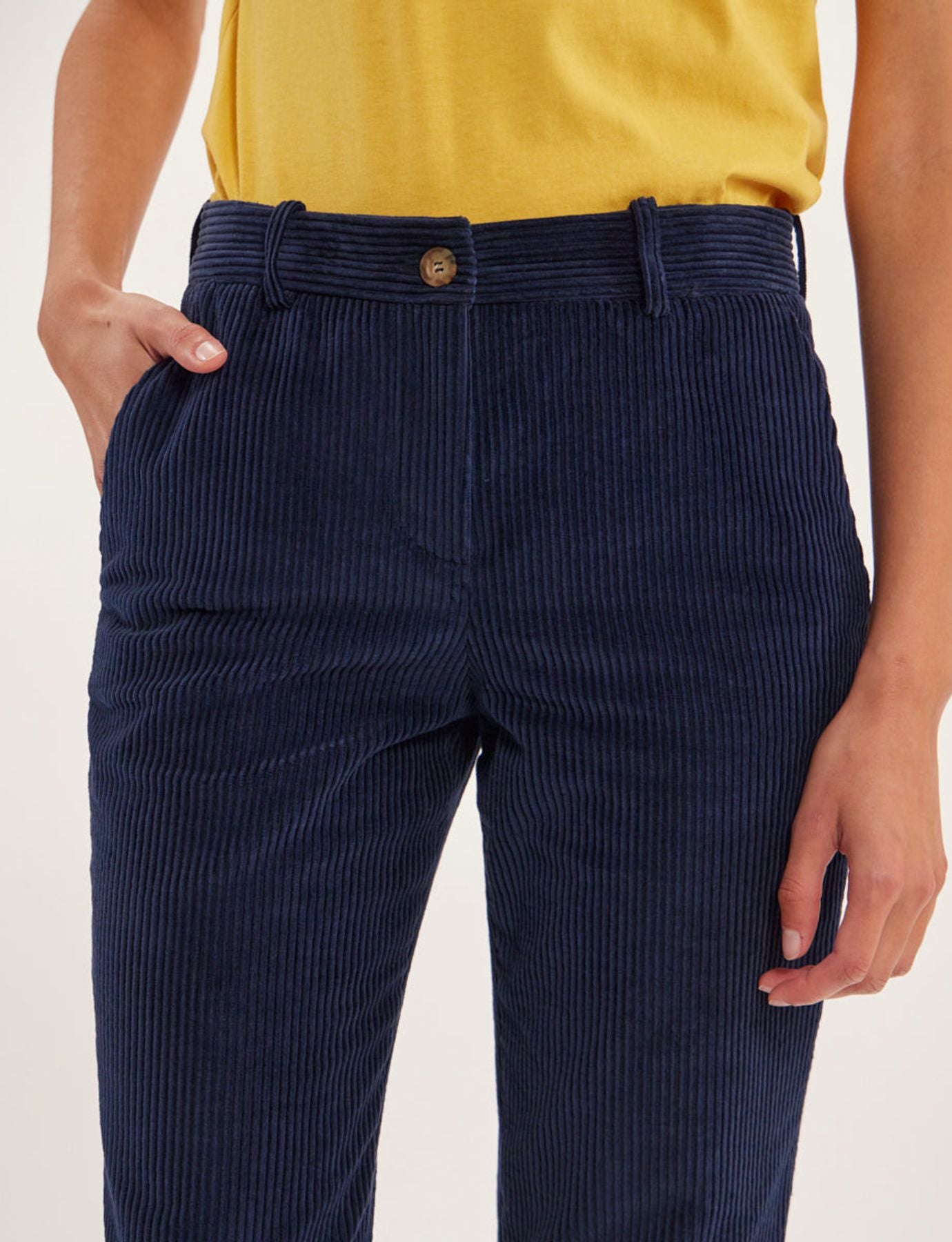 Pantalones de algodón azul marino Francisco