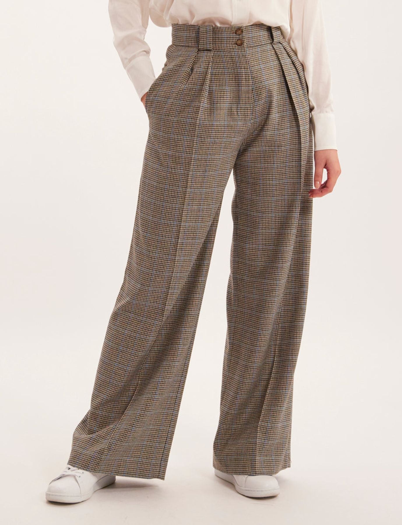 Pantalones de pata de gallo Marlène