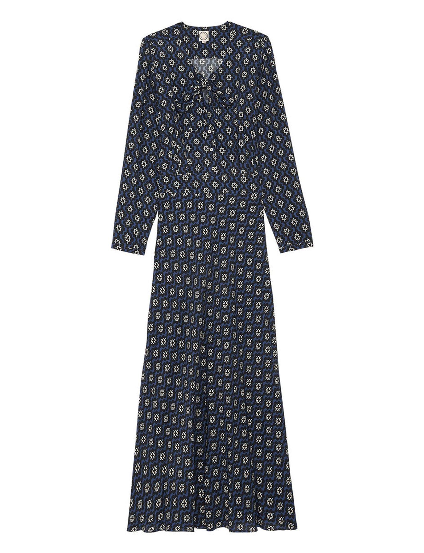 Vestido estampado azul Ariel