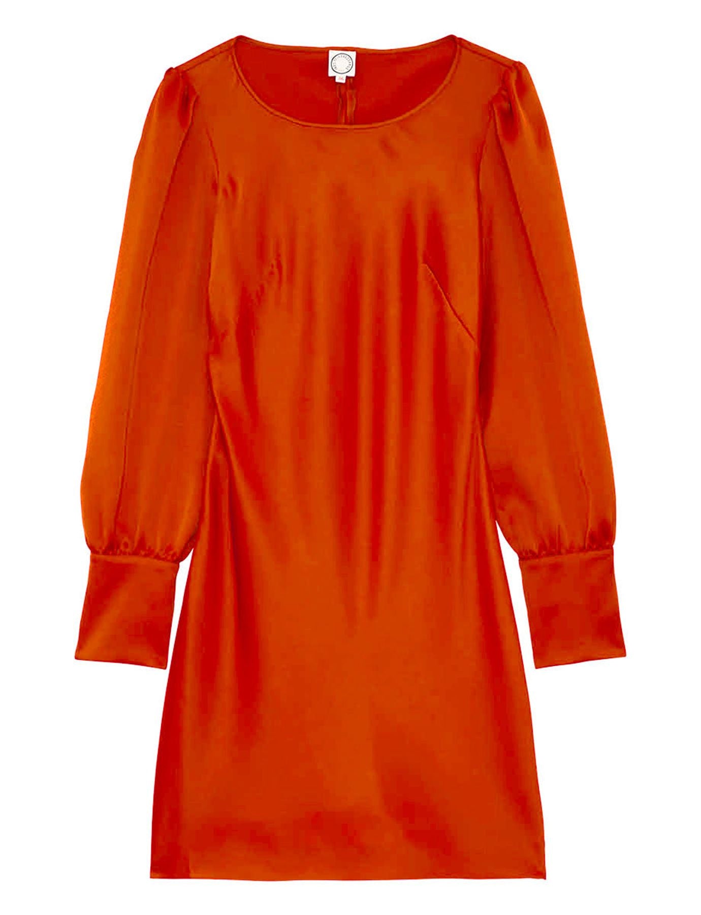 Amael vestido naranja quemado