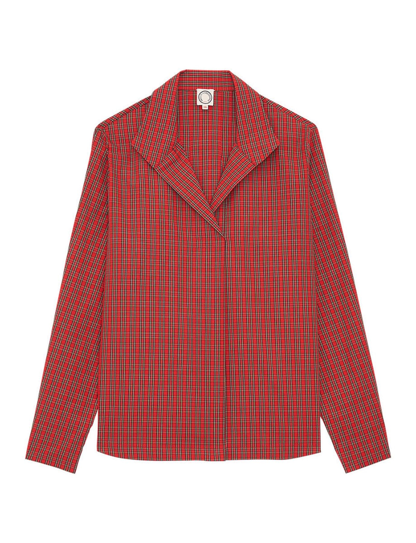 Top de cuadros rojos Noa