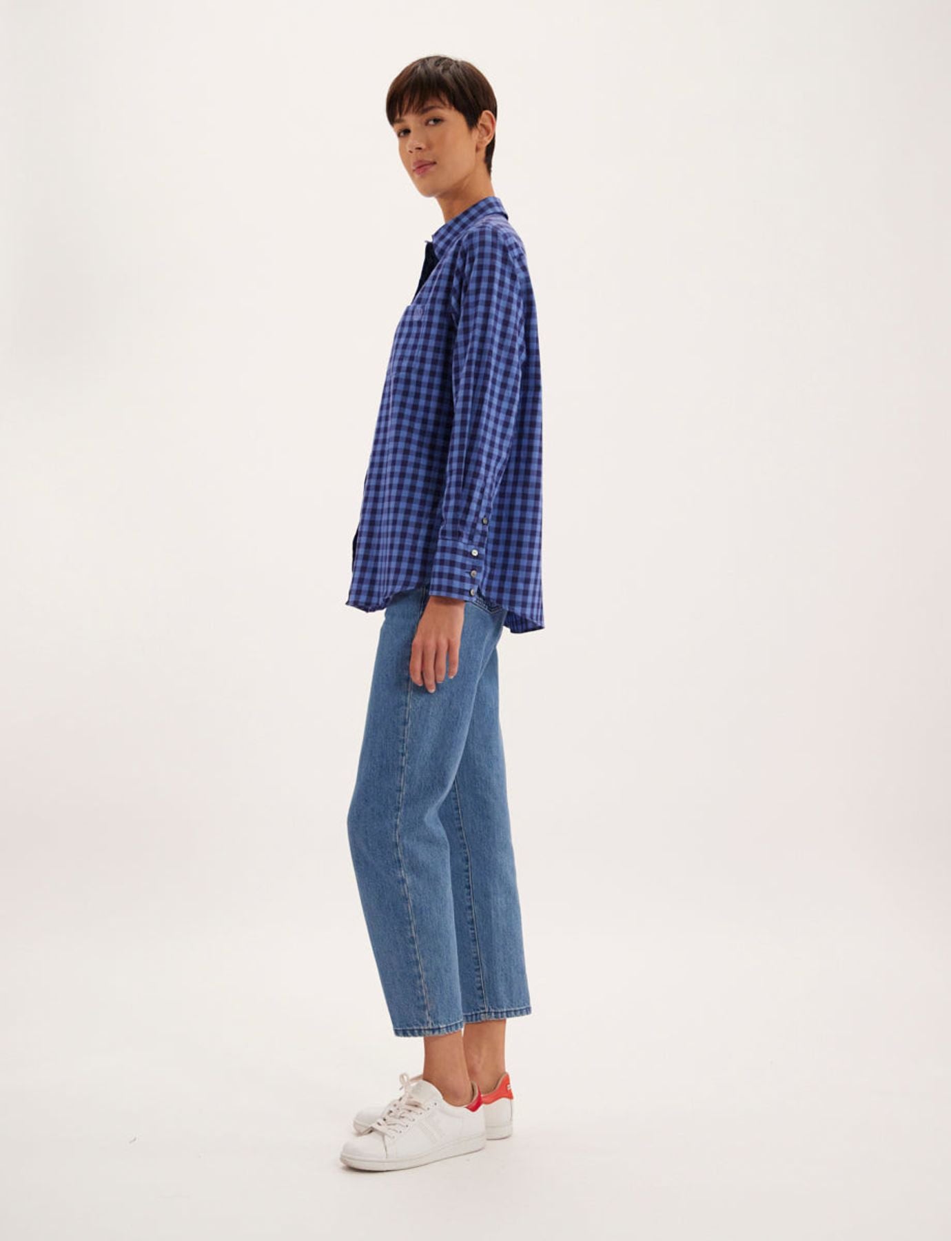 Camisa de cuadros azul Maureen