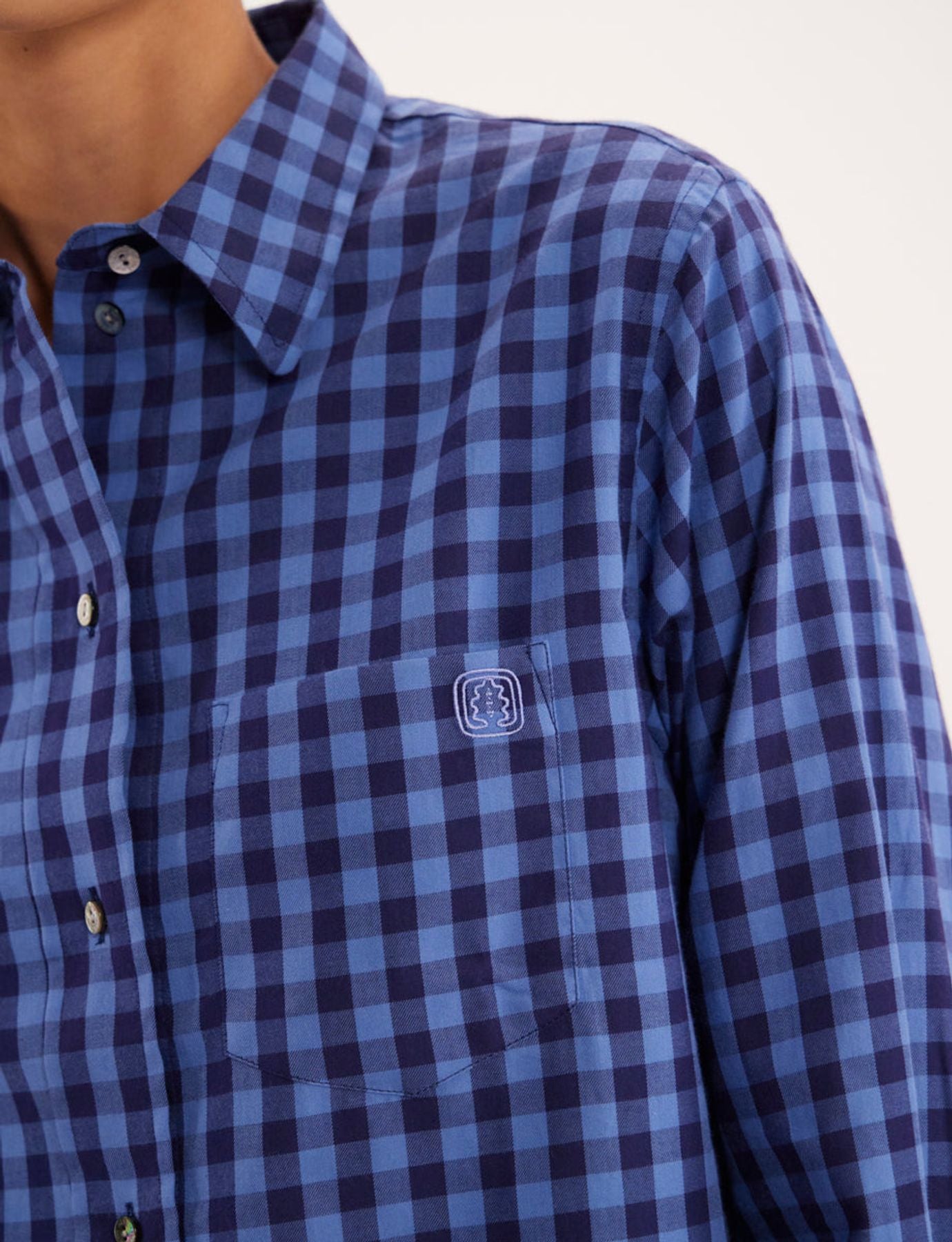 Camisa de cuadros azul Maureen