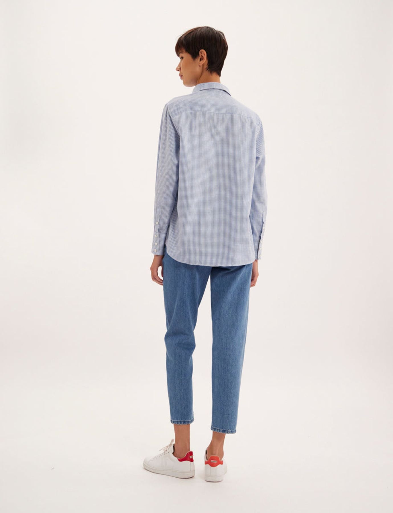 Camisa de cuadros azul claro Maureen