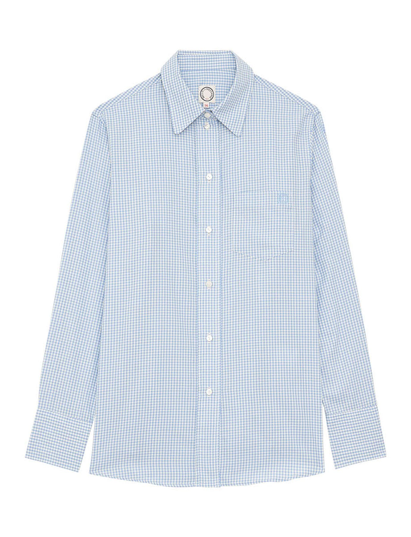 Camisa de cuadros azul claro Maureen