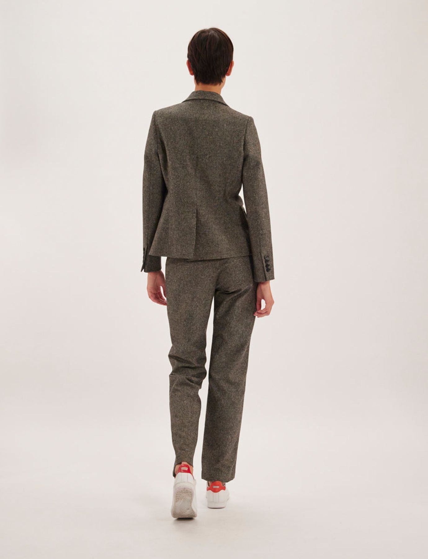 Chaqueta Nicoletta mezcla de lana gris