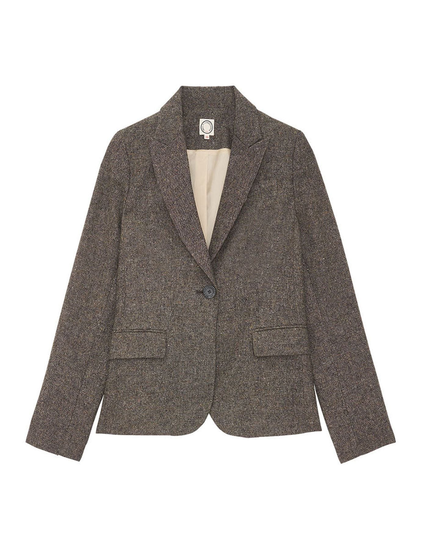 Chaqueta Nicoletta mezcla de lana gris