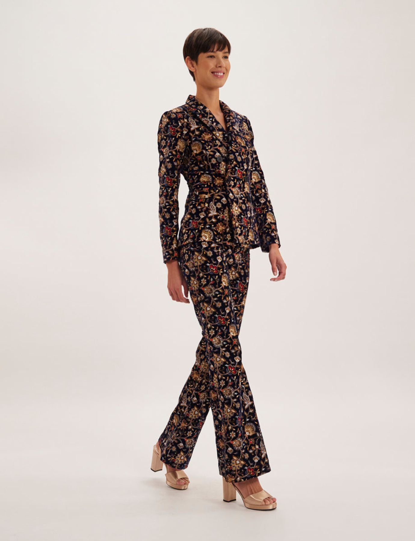 Maurice blue embroidered jacket