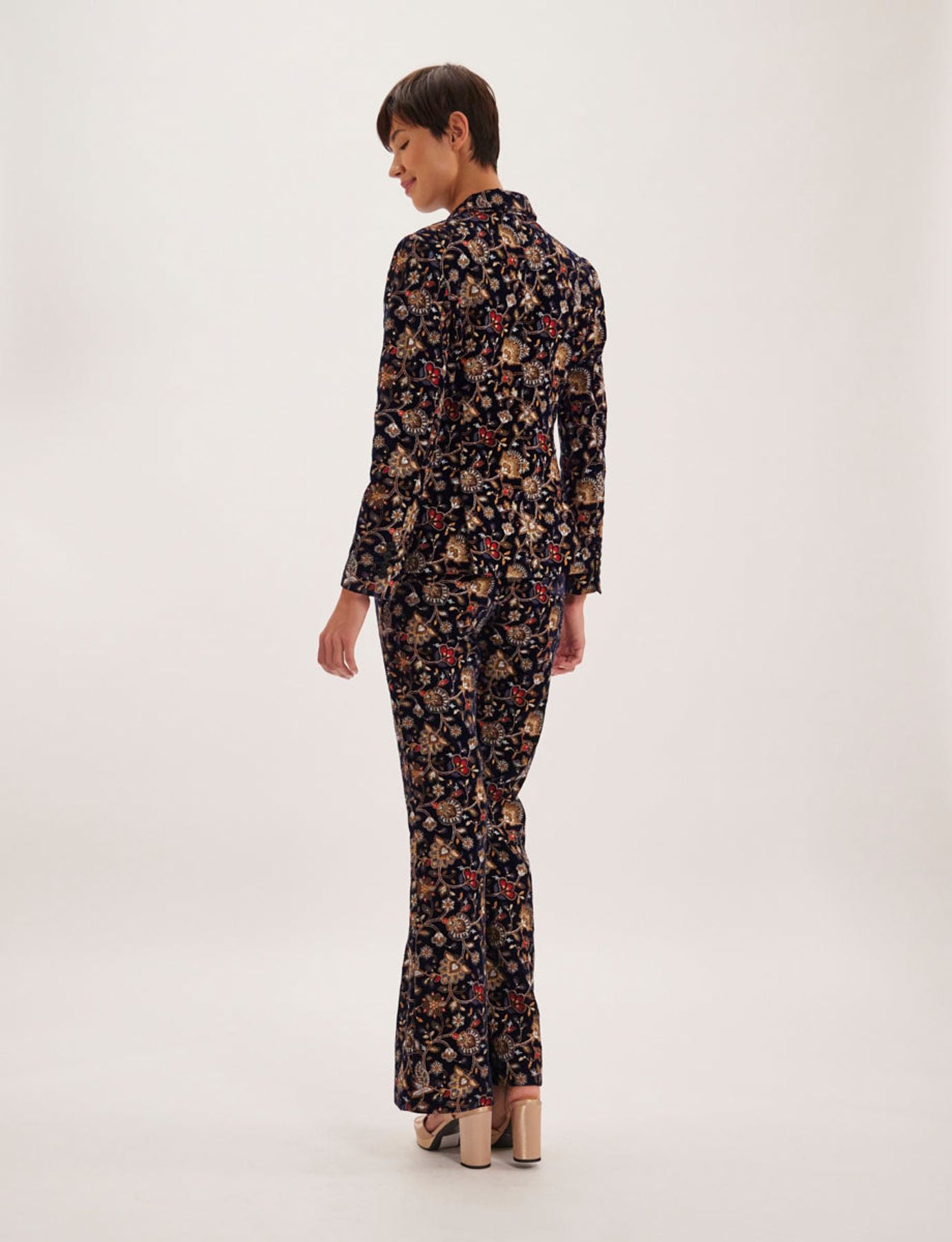 Maurice blue embroidered jacket