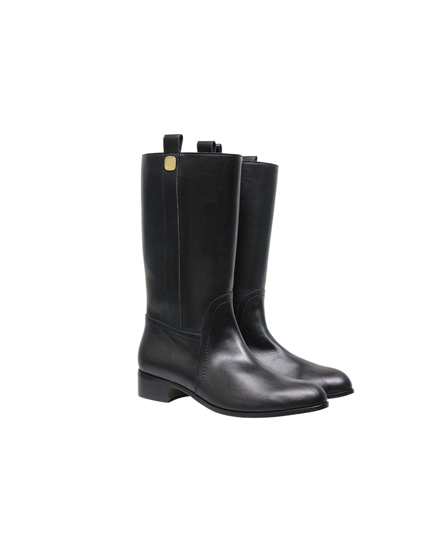 Botas altas de cuero negro