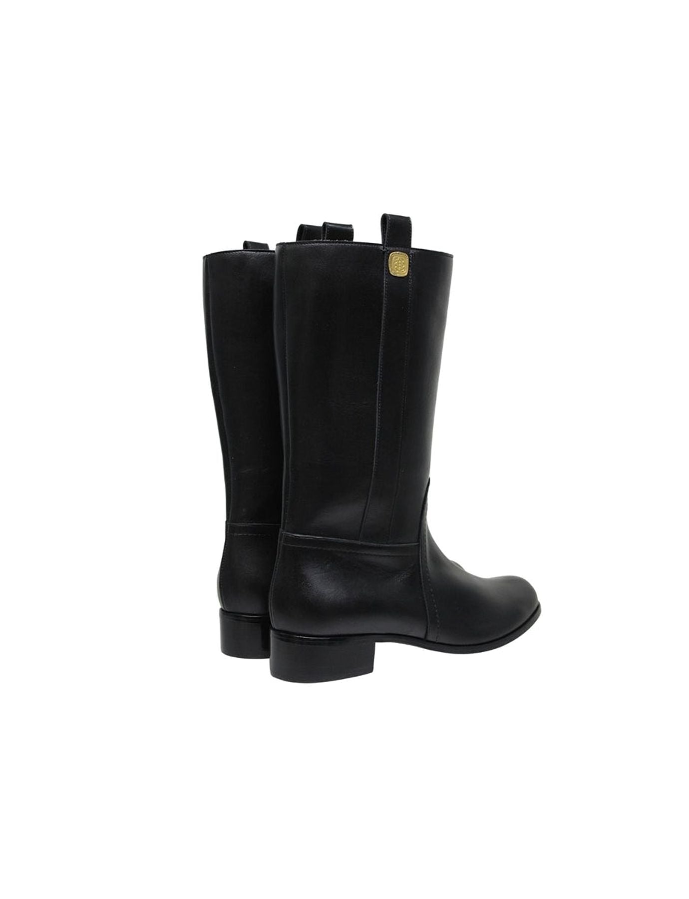 Botas altas de cuero negro