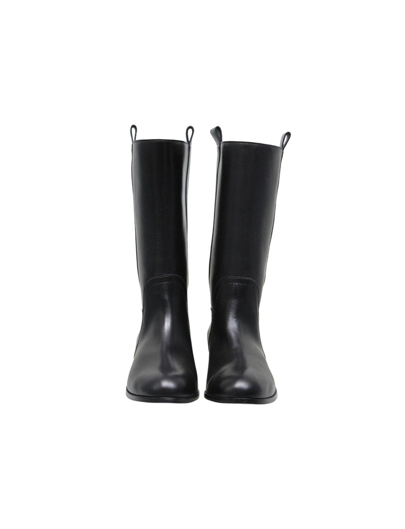 Botas altas de cuero negro