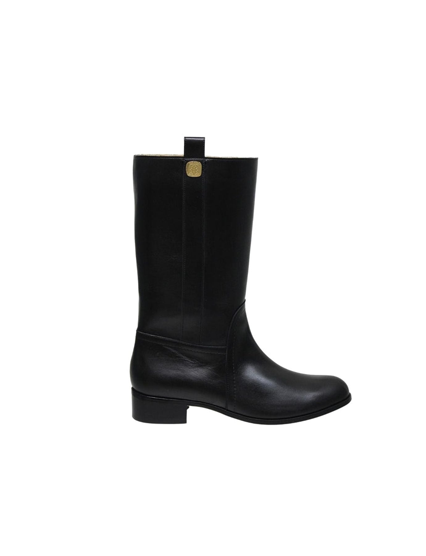 Botas altas de cuero negro