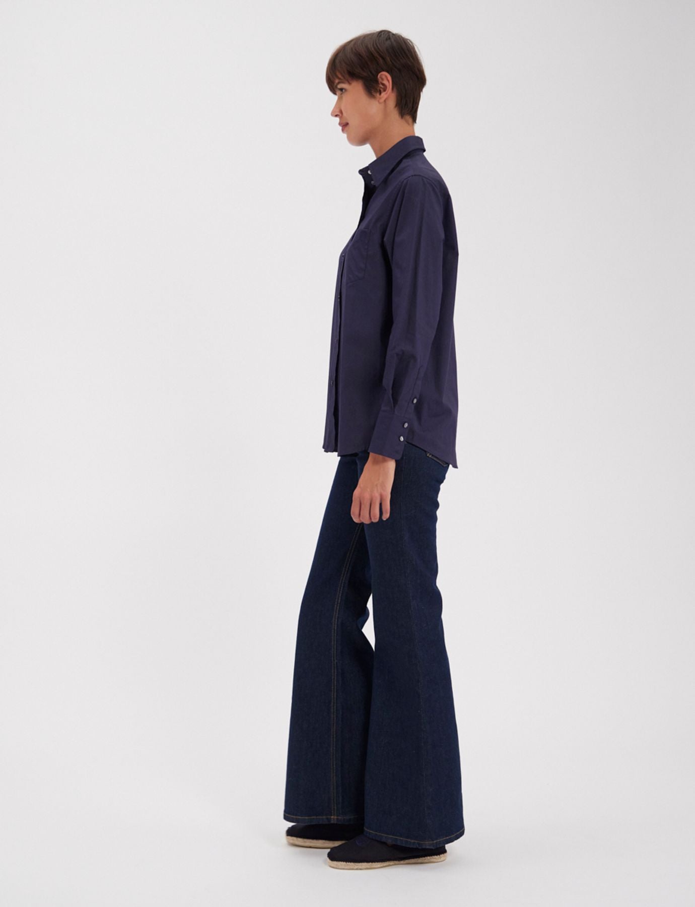Maureen navy cotton shirt
