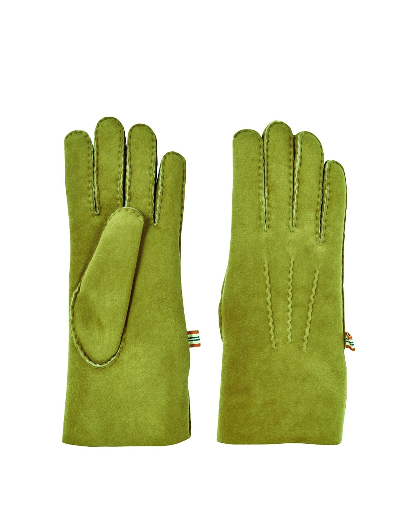 Guantes de piel caqui Constanza
