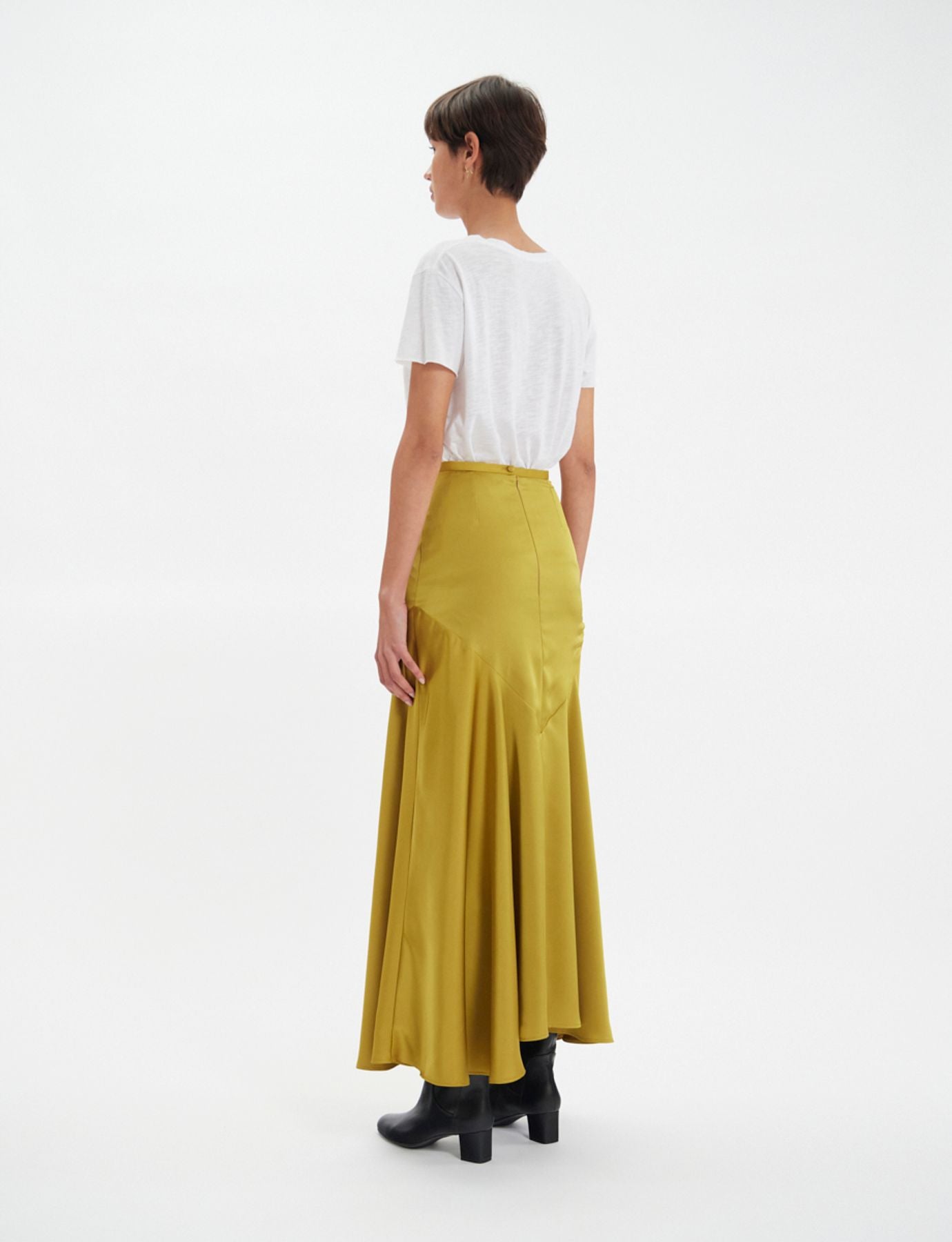 Velvette mustard skirt