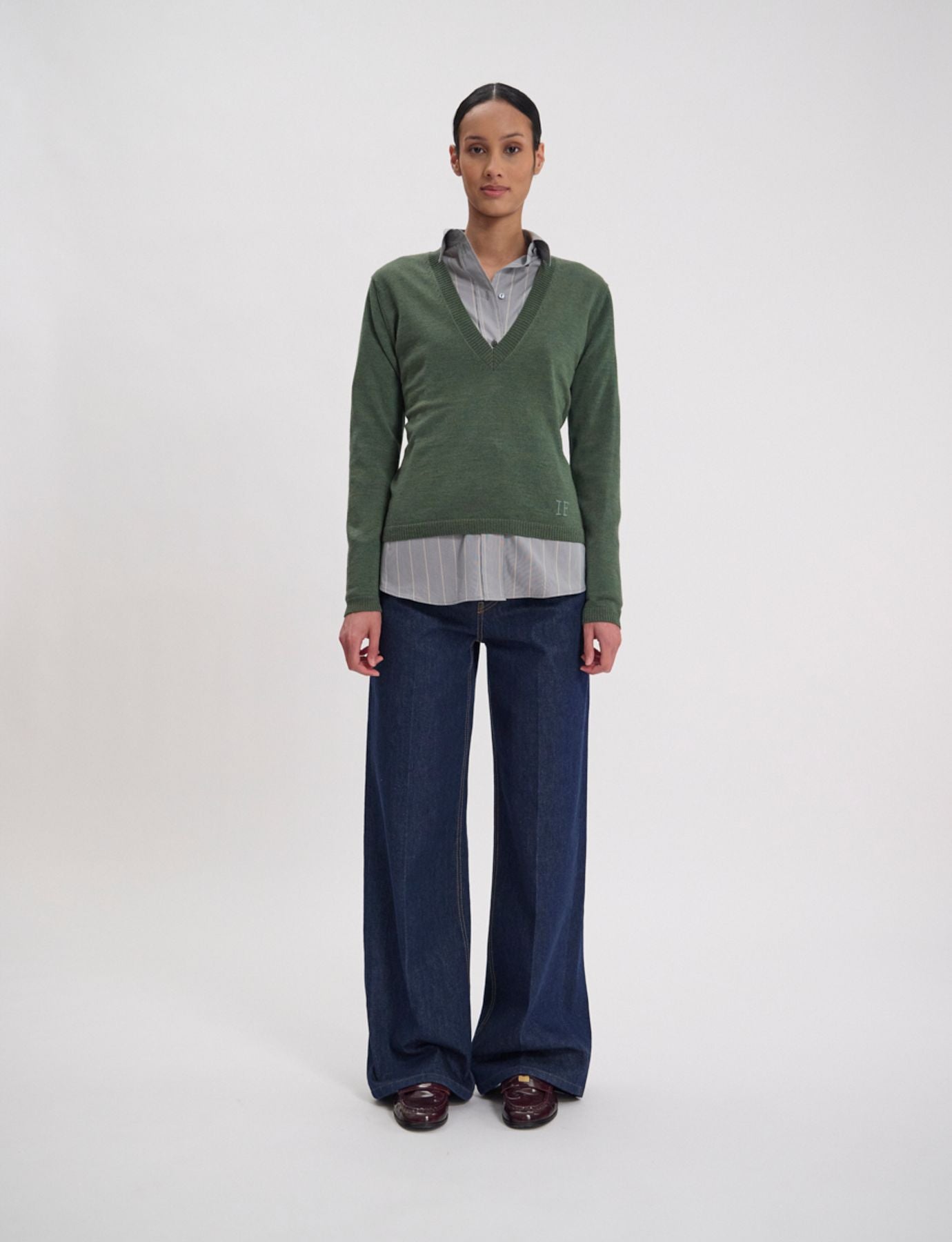 Morgana fine knit jumper, khaki
