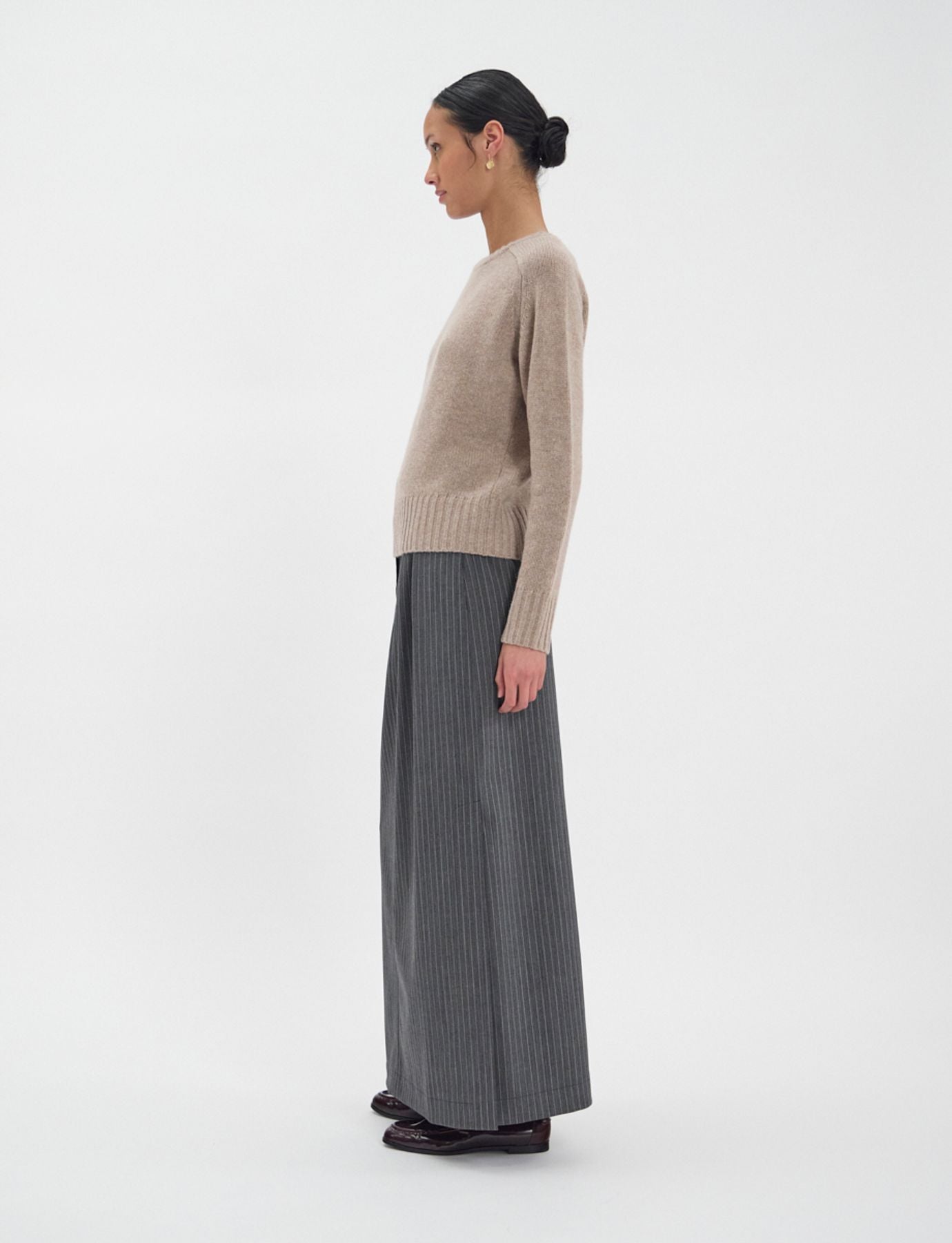 Arthur jumper in beige wool and cashmere