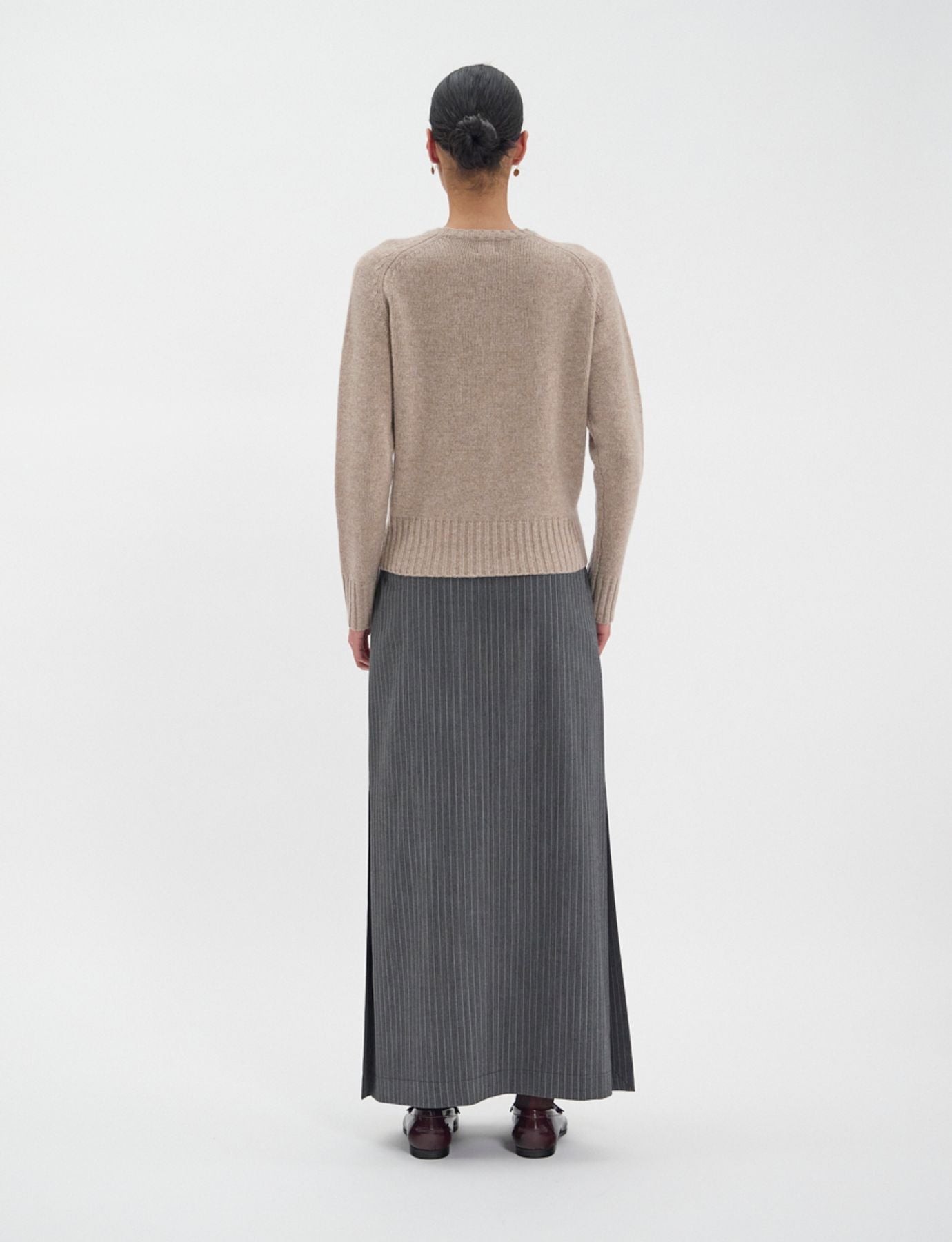 Arthur jumper in beige wool and cashmere