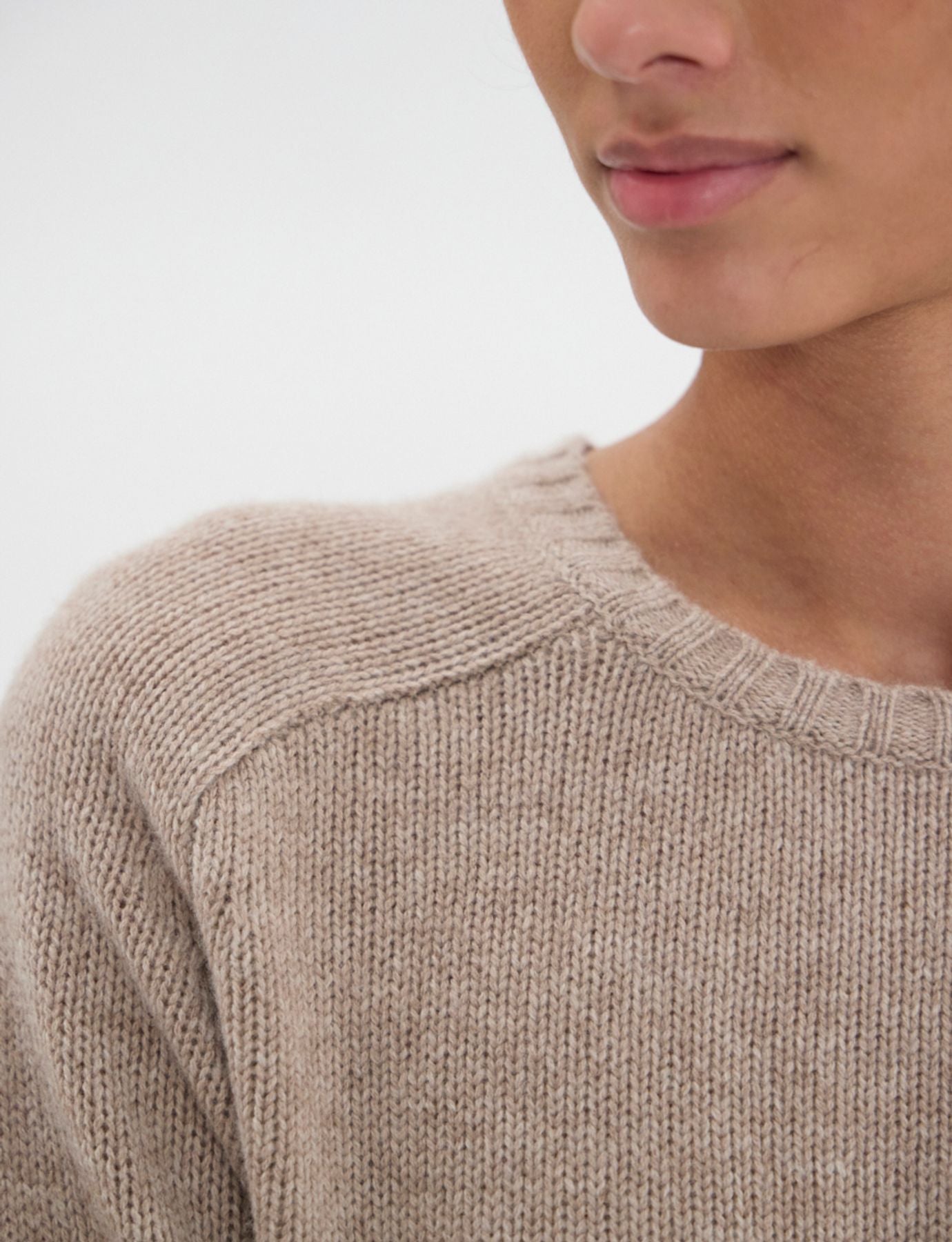 Arthur jumper in beige wool and cashmere