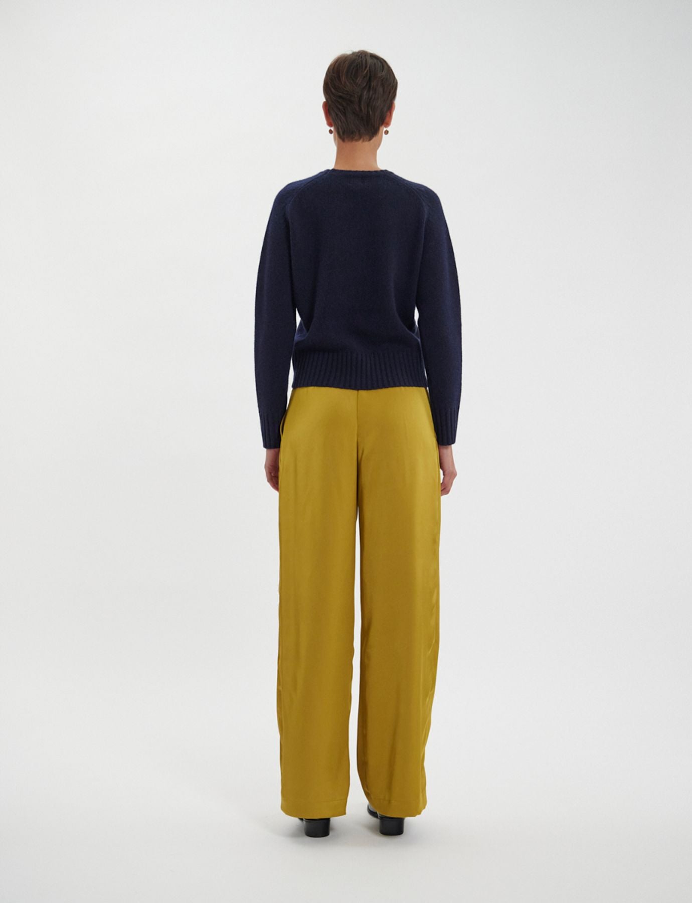 Arthur sweater in navy wool and cashmere