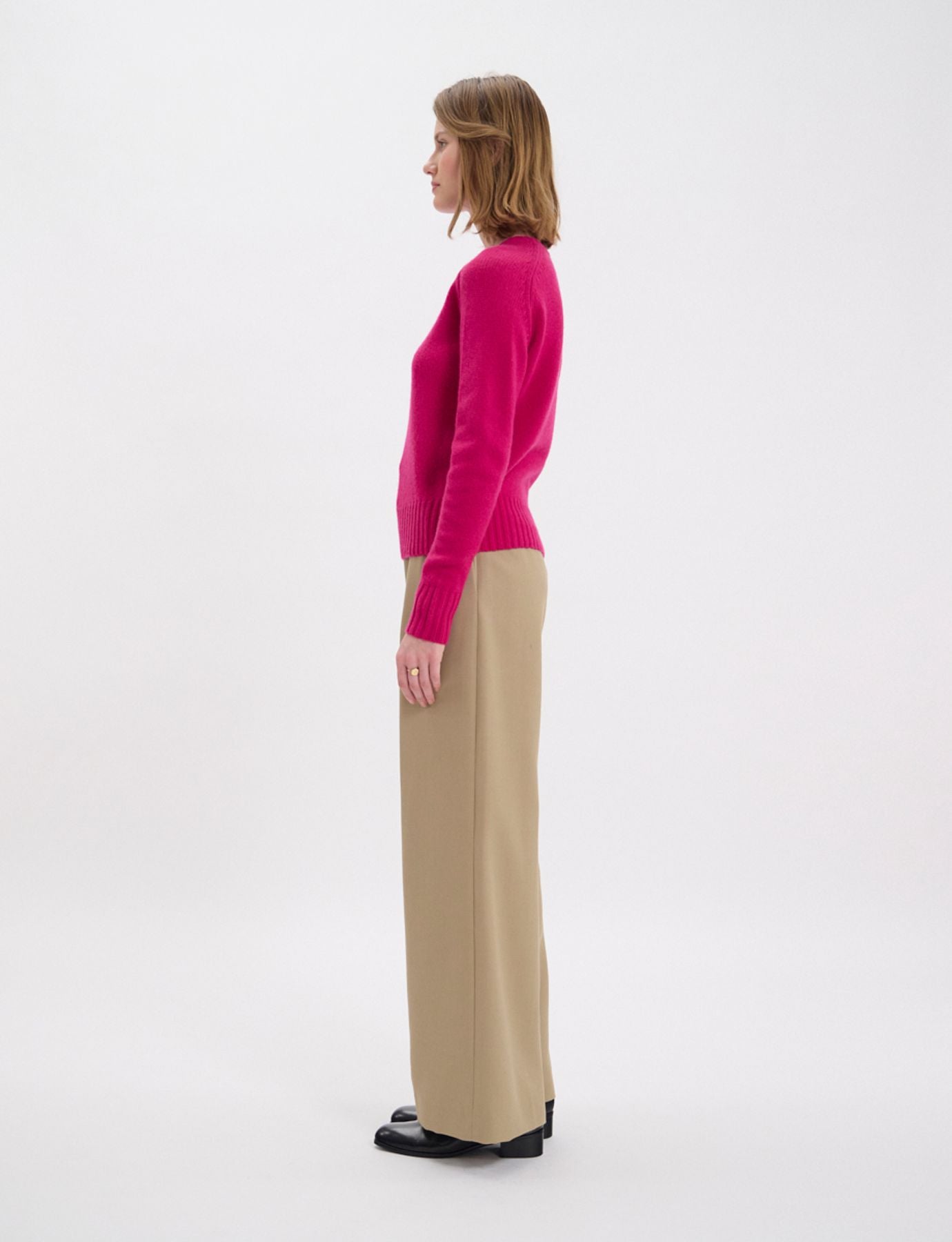 Arthur sweater in fuchsia wool and cashmere