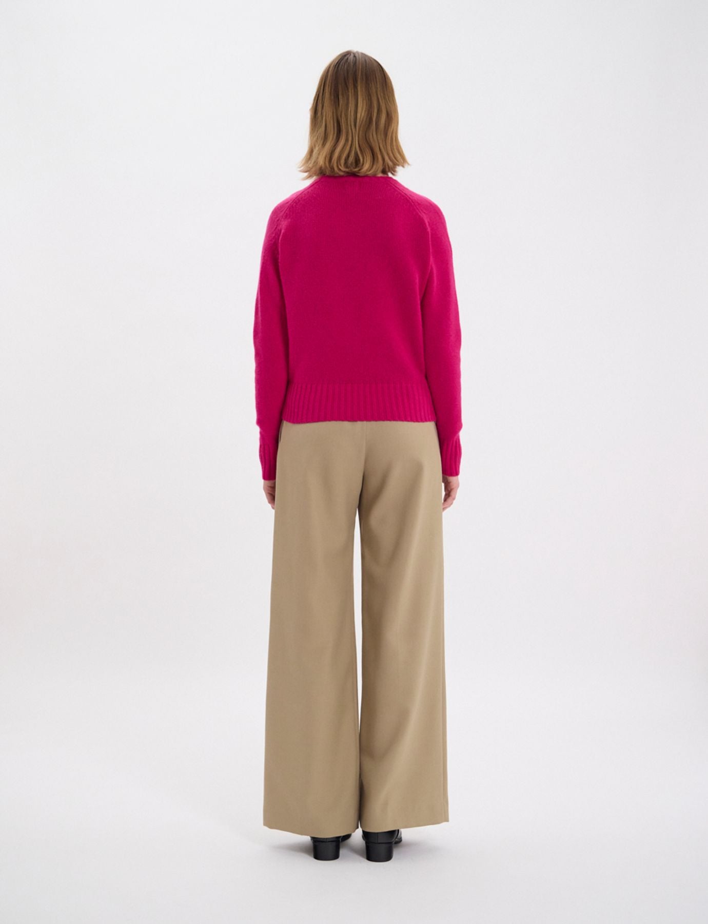 Arthur sweater in fuchsia wool and cashmere