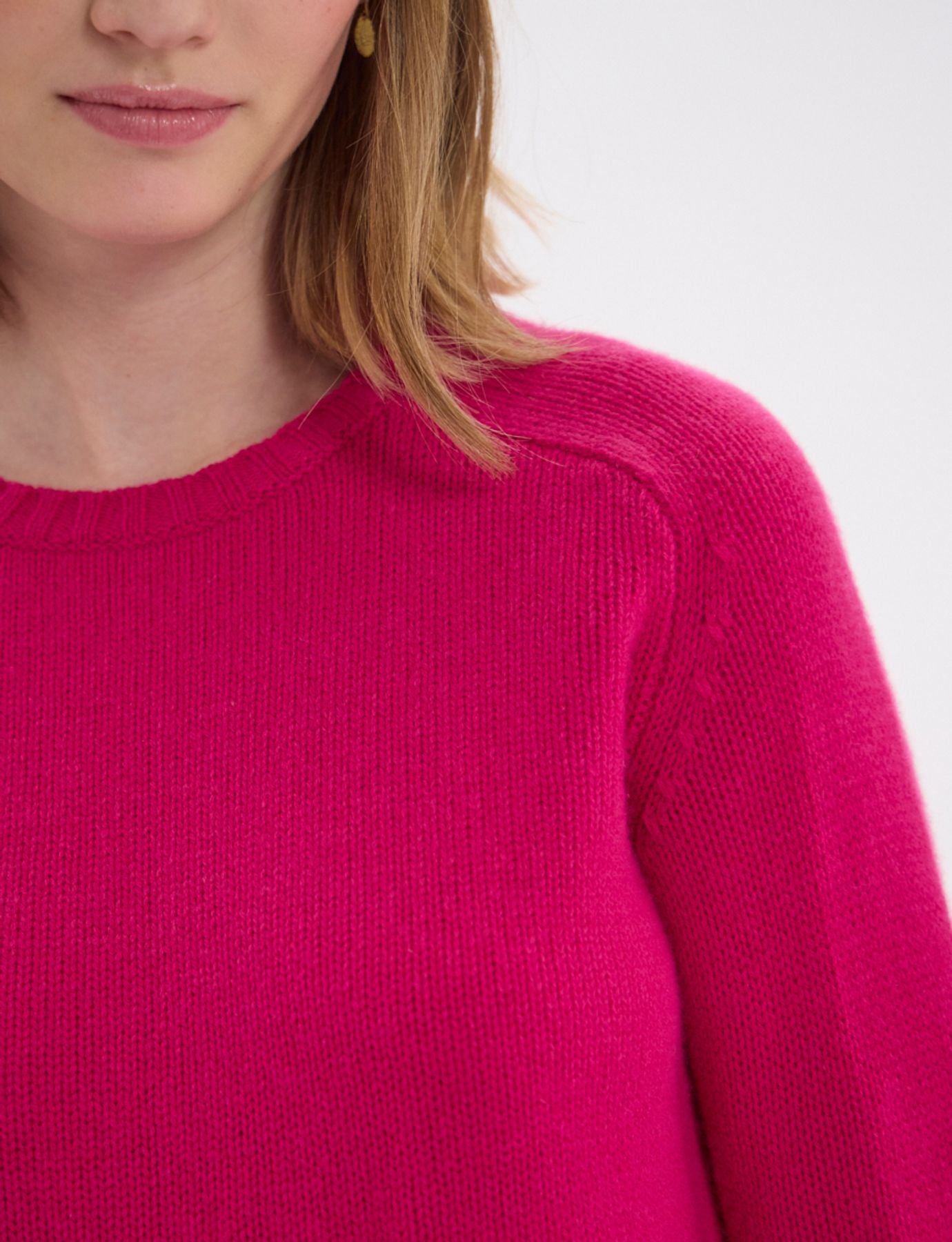 Arthur sweater in fuchsia wool and cashmere