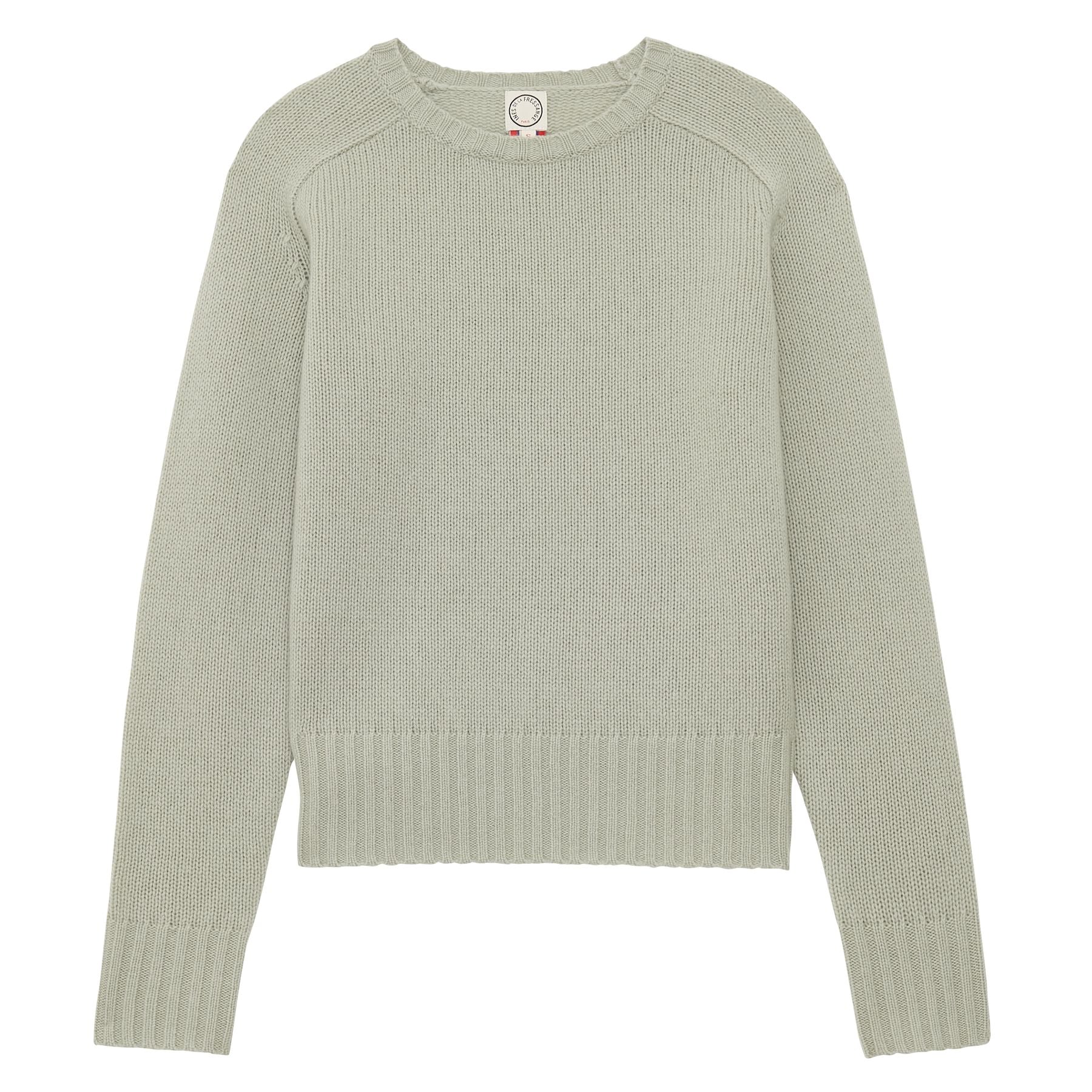 Arthur jumper in almond green wool and cashmere
