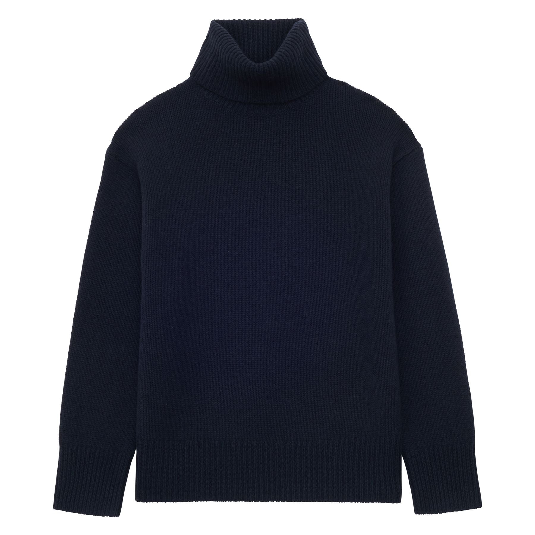 Aiden wool and cashmere turtleneck jumper Navy blue
