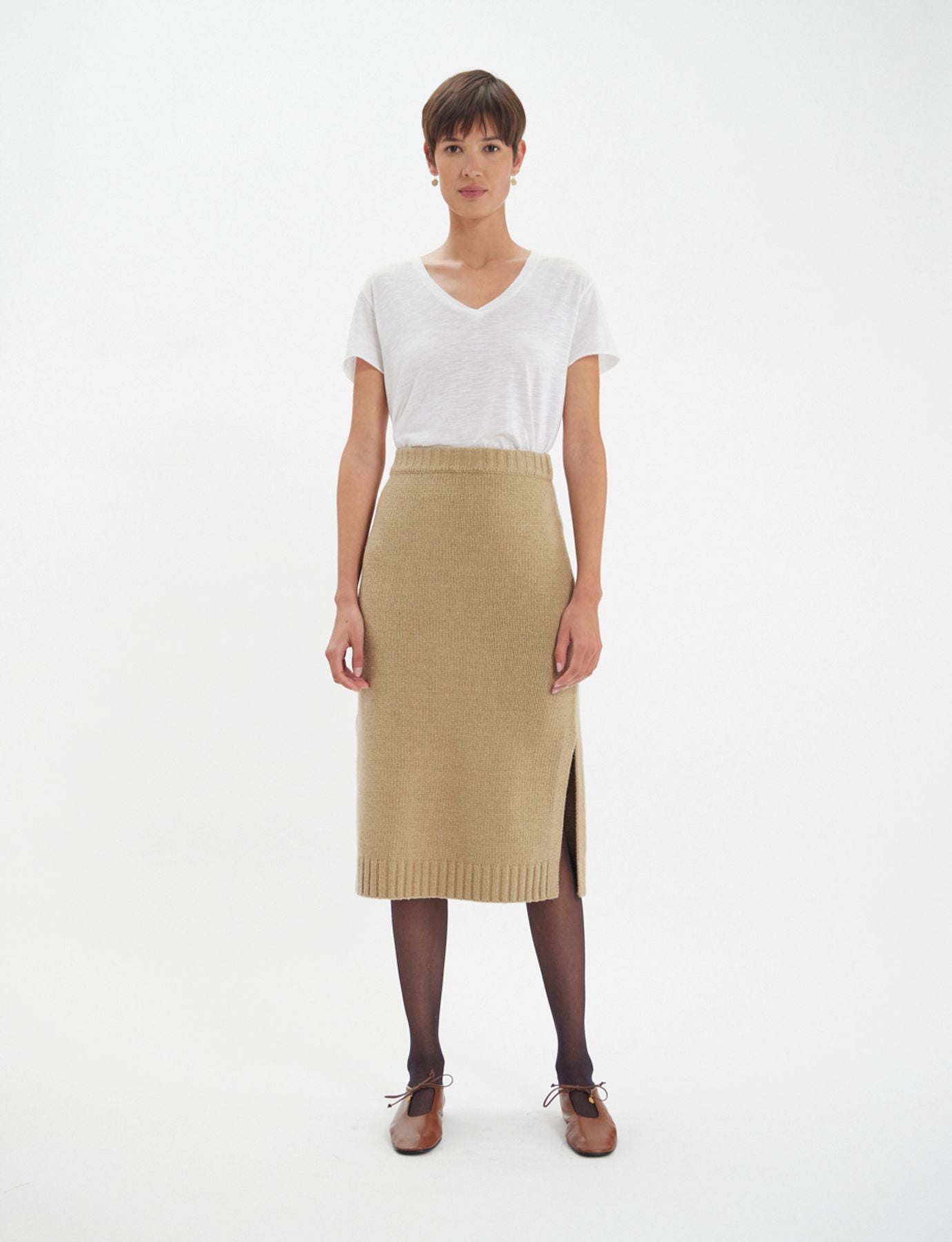 Damia skirt in camel wool