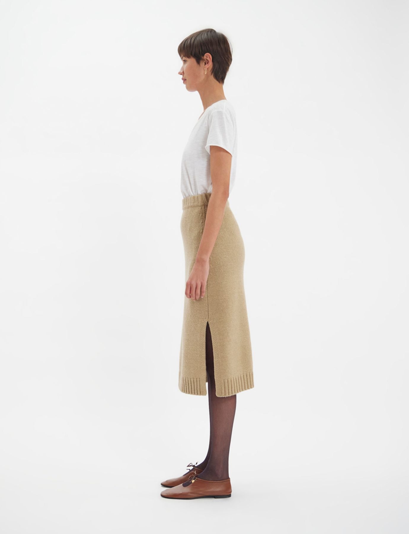 Damia skirt responsible wool camel
