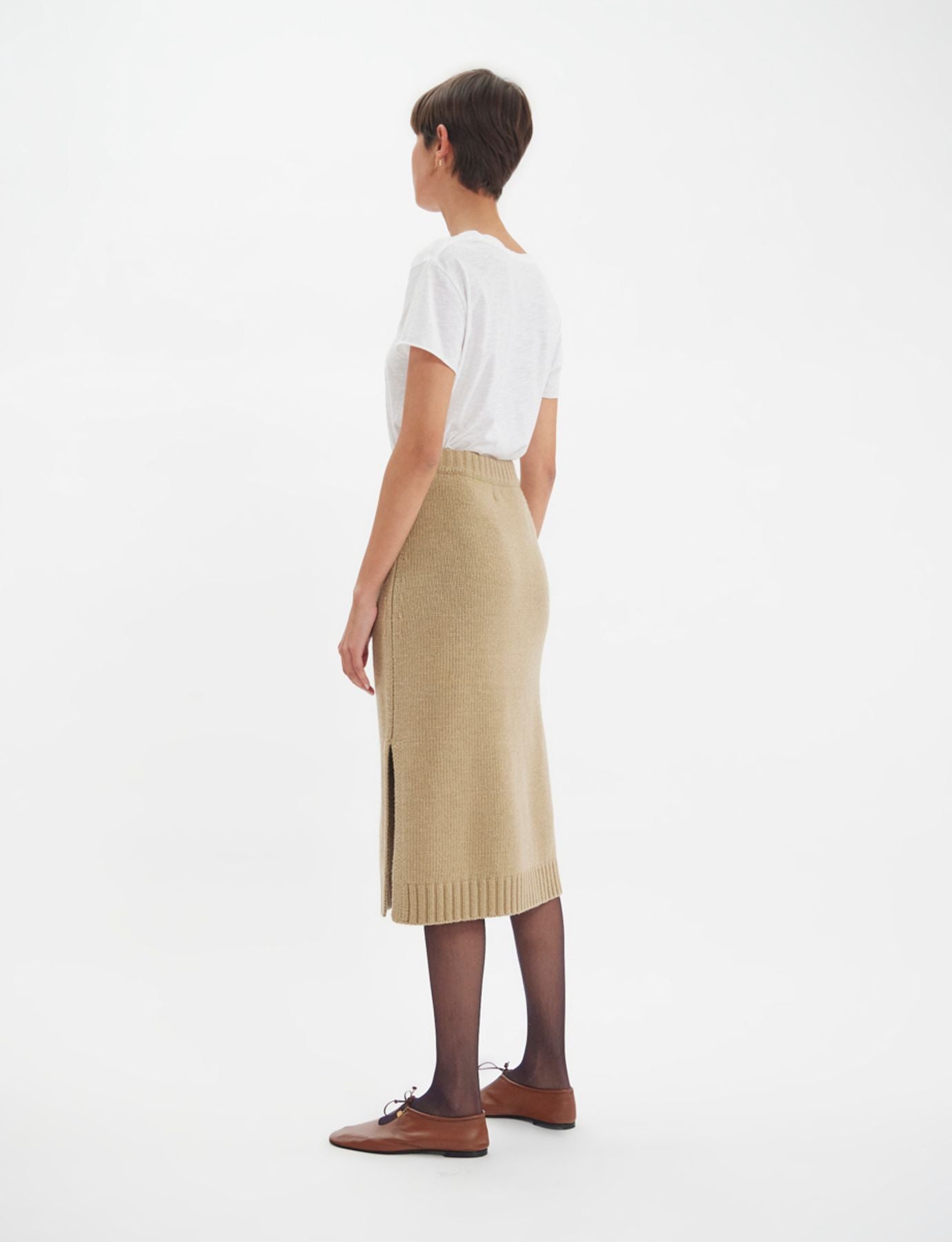 Damia skirt responsible wool camel