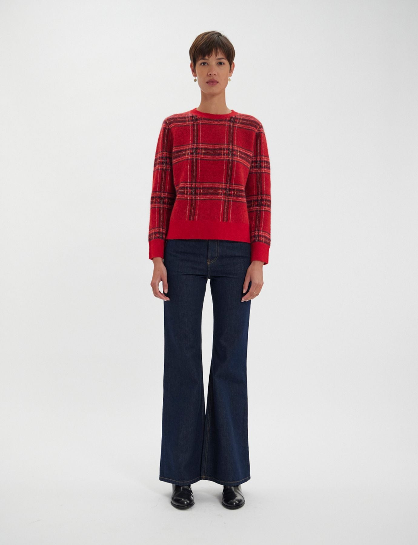 Ulysse red jacquard jumper